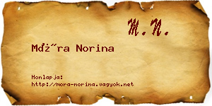 Móra Norina névjegykártya